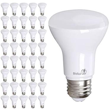 Imagem de Bioluz LED BR20 Lâmpada de LED 2700K Branco quente brilhante 6W = 50 Watt Substituição 90 CRI 540 Lumen interno/externo listado pela UL CEC Título 20 compatível (Pacote com 40)