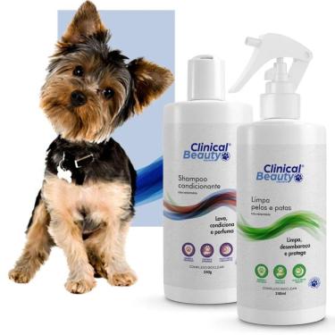 Imagem de Kit Limpa Shampoo Condicionante e Pelos e Patas | Clinical Beauty