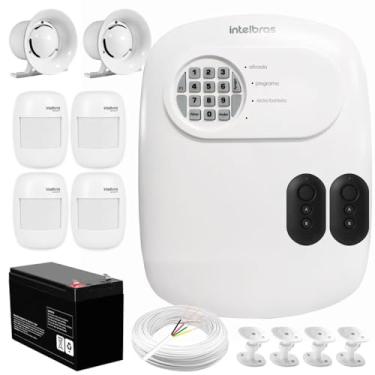 Imagem de Kit Central de Alarme Anm 24 Net Intelbras + 4 Sensores Ivp 2000 Sf + Bateria + Sirenes + Cabo