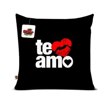 Imagem de Almofada 40x40 Eu Te Amo Kiss Presente Dia dos Namorados