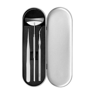 Imagem de SZITW 3 pçs kit de ferramentas de enxerto de cílios pinças de cílios escolher vara inspeção espelho extensão de cílios conjunto de ferramentas com caixa de armazenamento