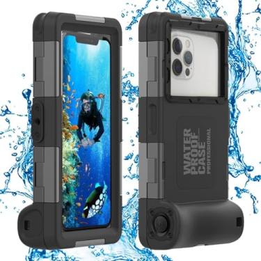 Imagem de SZAMBIT Diving Phone Case Compatível com Samsung,Capa Profissional para Fotografia Subaquática de 15 m,Estojo de Mergulho Compatível com Galaxy S10/S10 Plus/Note 10 Plus,Preto