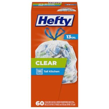 Imagem de Hefty Sacos de Lixo de Reciclagem, Transparentes, 45 litros, 60 Unidades