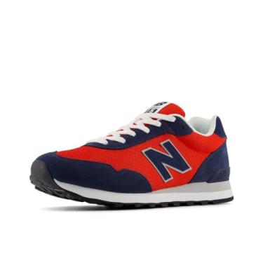 Imagem de New Balance Tênis masculino 515 V3, Vermelho verdadeiro/azul marinho/Raincloud, 41