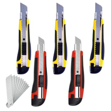 Imagem de Kit 05 Estilete Profissional De Precisão Emborrachado Com Lamina Reserva