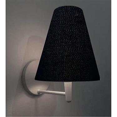 Imagem de Arandela Cone Retro Parede Cúpula Tecido, Vivare Iluminação, Arandela Parede2007 BRPR, Branco, Média