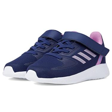 Imagem de adidas Tênis de corrida unissex Runfalcon 2.0, Azul escuro/roxo fosco metálico/lilás pulsante, 17