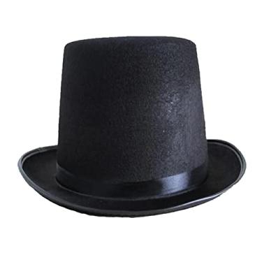 Imagem de Abbraccia Chapéu de feltro preto Magician Showman Circus Ringleader Hat Top Hat 61