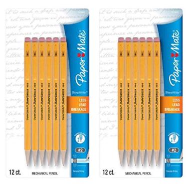 Imagem de Lápis mecânico SharpWriter da Paper Mate, 0,7 mm, HB #2, amarelo, 24 unidades, Amarelo