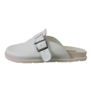 Imagem de CHINELO BABUCHE BIRKEN DE COURO FEMININO COMFORT LA HOYA REF 25507 (BRANCO, BR, Adulto, Numérico, 34)