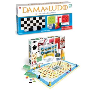 Imagem de Entretenimento Jogo de Tabuleiro para Todas as Idades: Ludo, Dama e O que é o que é - NIG