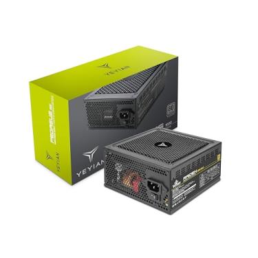 Imagem de Yeyian Pegasus 1000W 80+ Platinum Modular PC Fonte de alimentação | PCI-E geração 5 | ATX 12V versão 3.0 | 80 Plus Platinum | Cabos planos | Ventoinha de 140 mm