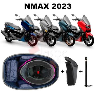 Imagem de Forro Nmax 2023 Connected Premium Azul + Guidão + 1 Antena - Jaspe Ate