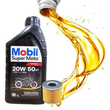 Imagem de Kit Troca de Óleo Dafra Apache 150 2010 2011 2012 2013 2014 / 1 Litro 