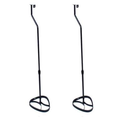 Imagem de Suporte Home Theater Preto 2 Pedestais Regulagem Altura - Cab Quality