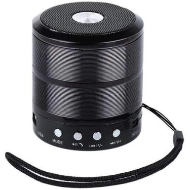 Imagem de Mini Caixinha De Som Bluetooth Portátil Usb Mp3 P2 Sd Rádio Fm Ws-887 