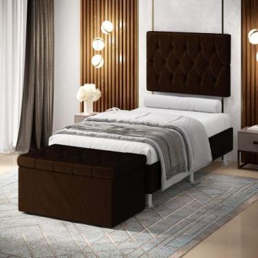 Imagem de Kit Painel Centaurus 100 e Calçadeira Sagitarius Veludo Aradecor, Marr