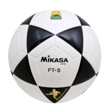 Imagem de Bola de Futevolei Oficial Mikasa FT-5 Branca/Preta, Branco, Preto