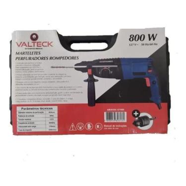Imagem de Furadeira Martelete 800w 110v Com Reversão + acessorios e maleta - Val