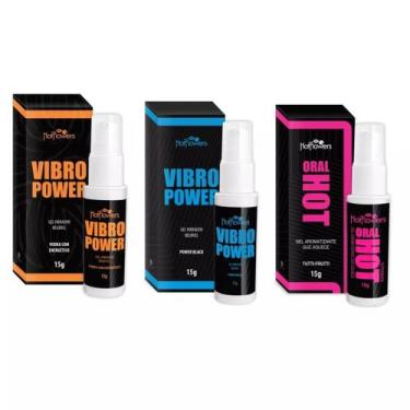 Imagem de Vibro Power Gel Vibrador Beijável 15g Hot Flowers, Power Black