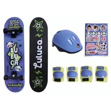 Imagem de Skate Infantil Luluca Com Acessórios Azul F01358 Fun