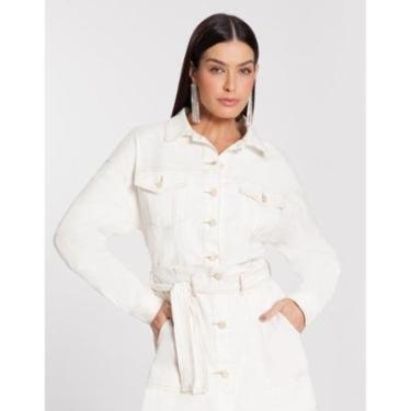 Imagem de JAQUETA SARJA CROPPED MANGA LONGA COM ELÁSTICO NA BARRA-Feminino