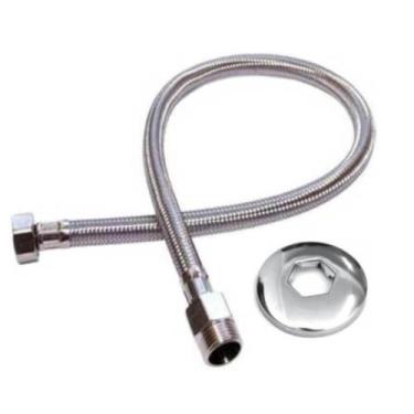 Imagem de Engate Mangueira Flexível Trançado Aço Inox 30 cm - fertak