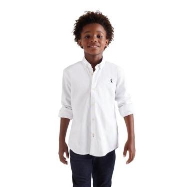 Imagem de Camisa Infantil Cont Ml Oxford Reserva Mini, Branco, 02