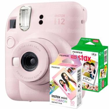 Imagem de Câmera Fujifilm Instax Mini 12 Rosa Revela Foto + 20 Fotos + 10 Fotos 