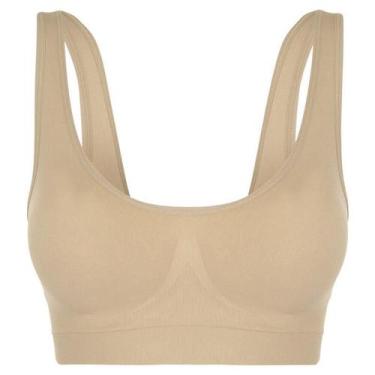 Imagem de Top Sem Costura com Bojo Removível Lupo 41902 Microfibra, Natural, M