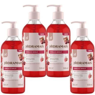 Imagem de kIT 4 Sabonete Gel Cereja e Avelã Envolvente e Marcante 500 ml Hidrama