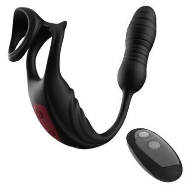 Imagem de Massageador de plugue anal, masturbador de vibração de próstata, brinquedos sexuais esportivos duplos