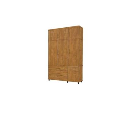 Imagem de Roupeiro / Guarda Roupas RO Solteiro 3 Portas Cor Ipê - SM