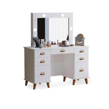 Imagem de Penteadeira com LED Paris Branco - Mais de Casa