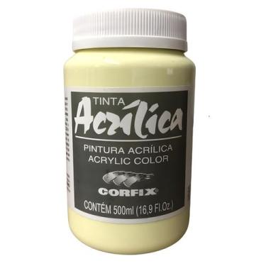Imagem de Tinta Acrílica Corfix Para Telas 500ml G1 Escolha a Cor , AMARELO BRIL