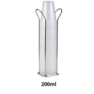 Imagem de Organizador Porta Copo 200ml Descartável Mesa Café Escritório Premium 