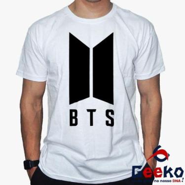 Imagem de Camiseta BTS 100% Algodão Army K-pop Geeko, Branco gola careca, M