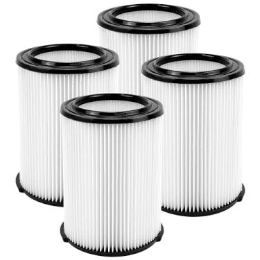 Imagem de Aliddle Substituição de filtro VF4000 para aspirador de pó úmido/seco padrão compatível com aspirador de pó ridgd de 5 a 20 galões, Husky 6-9 Gal WD5500 WD0671 RV2400A RV2600B, pacote com 4