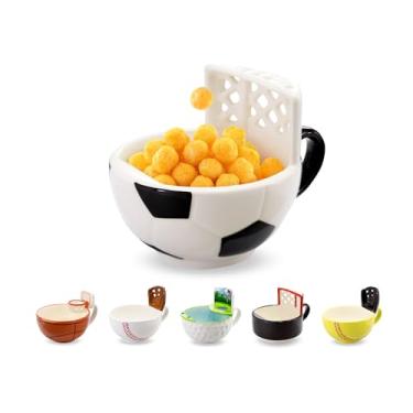 Imagem de MAX'IS Creations A caneca de futebol com um objetivo, presentes de futebol esportivo para crianças meninos 8-12 12-14 meninas presente treinador homens mãe engraçado caneca de café bola tigela de