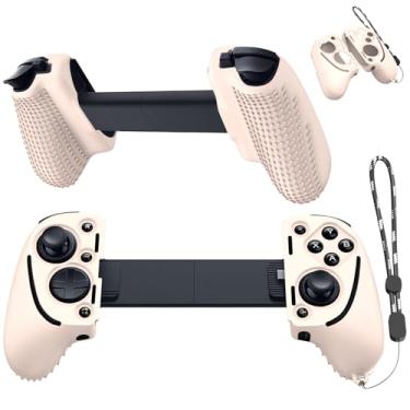 Imagem de Capa de silicone para controle de jogos Razer Kishi Ultra, capa protetora compatível com controle de jogos Razer Kishi Ultra, capa protetora com cordão (off-white)