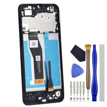Imagem de Tela de tela completa para Motorola Moto E13 preta de 6,5 polegadas LCD de substituição com moldura de tela