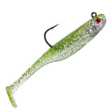 Imagem de Strike King (SKHM3-55) Isca de pesca Homing Minnow, isca de natação de plástico macio pré-equipada, otimizada para sonar ao vivo, perfil realista, 7,5 cm, gancho 3/0, pacote com 3, robalo para bebês