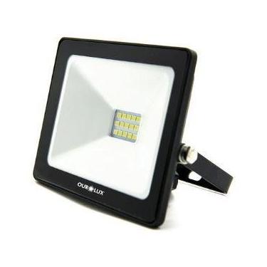 Imagem de Refletor led - 6.500k - 10w - preto - bivolt - ip65 - OUROLUX, Único