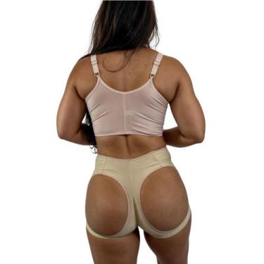 Imagem de Calcinha Short Levanta Empina Bumbum - Pós Plástica, Bege, G