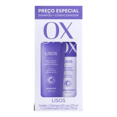 Imagem de Kit OX Lisos Shampoo 375ml e Condicionador 170ml