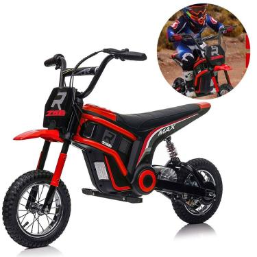 Imagem de Mini Moto Elétrica Infantil Galactic 24V Trilha Terra com 2 Motores de 350W Rodas de 12 Polegadas Suspensão Luzes LED Sistema de Música