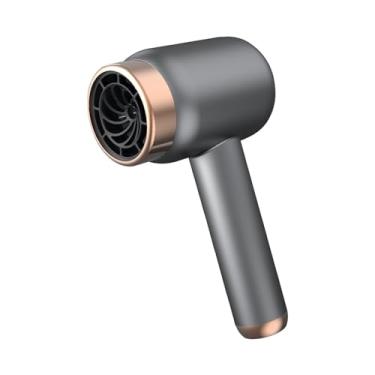 Imagem de oshhni Secador de cabelo portátil sem fio ferramenta de cuidados com o cabelo secador de cabelo iônico poderoso bladeless para hotel ao ar livre casa, CINZA