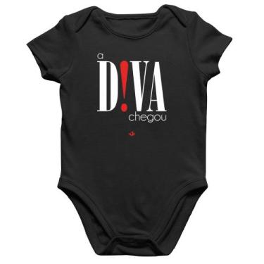 Imagem de Body Bebê Algodão A Diva Chegou - Foca na Moda, Preto, M