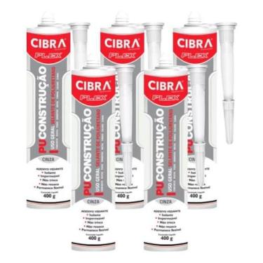 Imagem de Pu Construção Cola Selante De Poliuretano Cibra Flex 400g Cinza Cx c/ 