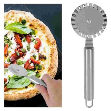 Imagem de Cortador de Pizza Inox Fatiador Massas Pastel Redondo Resistente Carre